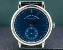 A. Lange and Sohne Saxonia BLUE DIAL Automatik 18K White Gold NOVELTY Ref. 380.028