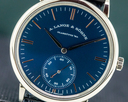 A. Lange and Sohne Saxonia BLUE DIAL Automatik 18K White Gold NOVELTY Ref. 380.028
