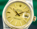 Rolex Datejust Champagne Dial SS / 18K FULL SET Ref. 16013