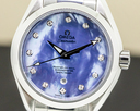 Omega Seamaster Aqua Terra Master Co-axial Blue MOP Diamonds 34mm Ref. 231.10.34.20.57.002