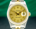 Rolex Datejust Gold Dial Stick Markers 18K / SS FULL SET Ref. 16233