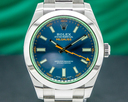 Rolex Milgauss 116400 SS Blue Dial Green Crystal 2020 Ref. 116400