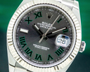 Rolex Datejust 41 126334 Rhodium Green Roman Numerals Dial Oyster Ref. 126334
