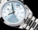 Rolex Day Date 228206 Platinum Glacier Blue Dial DIAMONDS 40MM Ref. 228206