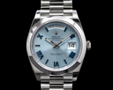 Rolex Day Date 228206 Platinum Blue Dial Roman Numeral 40MM Ref. 228206