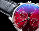 IWC Portugieser Chronograph SS Red Burgundy Dial Ref. IW371616