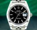 Rolex Datejust 41 Black Stick Dial SS Jubilee UNWORN Ref. 126300