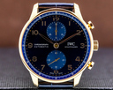 IWC Portuguese Chronograph 18k Rose Gold Blue Dial Boutique Edition Ref. IW371614