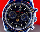 Omega Speedmaster Co-Axial Master chronometer Moonphase Chronograph Blue Side Ref. 304.93.44.52.03.002