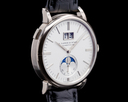 A. Lange and Sohne Saxonia Moon Phase 384.026 Automatik 18K White Gold / Silver Dial UNWORN Ref. 384.026