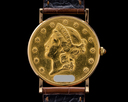 Corum United States $20 Coin 1897 YG Automatic Winding 18k Tang Buckle Ref. 082.355-56