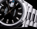 Rolex Day Date 228206 Black Dial Diamond Baguette Markers 40MM 2021 Ref. 228206