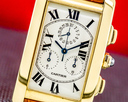 Cartier Tank Americaine Chronograph 18K Yellow Gold BOX AND PAPERS Ref. W2601156
