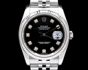Rolex Datejust SS Jubilee Black Diamond Dial Ref. 116234