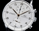 IWC Portuguese Chronograph SS Silver Dial / Gold Numerals Ref. IW371401
