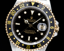 Rolex GMT Master II 18K / SS Black Dial FULL SET BOX AND PAPERS Ref. 16713