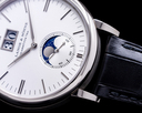 A. Lange and Sohne Saxonia 384.026 Moon Phase Automatik 18K White Gold / Silver Dial Ref. 384.026