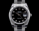 Rolex Datejust 41 Black Diamond Dial SS UNWORN Ref. 126334
