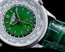 Patek Philippe World Time 5930P Chronograph Platinum Green Dial 2021 UNWORN Ref. 5930P-001