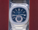 Patek Philippe Nautilus 5980/1A Chronograph SS Blue Dial DOUBLE SEALED Ref. 5980/1A-001
