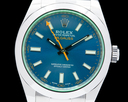 Rolex Milgauss SS Blue Dial Green Crystal UNWORN Ref. 116400