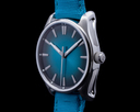 H. Moser and Cie. UNWORN Pioneer Centre Seconds SS Blue MEGA COOL Dial Ref. 3200-1214