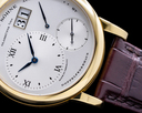 A. Lange and Sohne Lange 1 101.022 18K Yellow Gold Blue Hands Silver Dial + Deployant Ref. 101.022