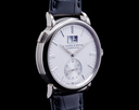 A. Lange and Sohne Saxonia Outsize Date Automatik 18K White Gold / Silver Dial Ref. 381.026