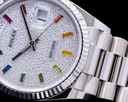 Rolex Day Date President 36MM 128239 Pave RAINBOW 18K White Gold 2022 Ref. 128239