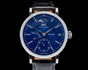 IWC Portofino Hand Wound Eight Days SS Blue Dial 150 Years LIMITED Ref. IW516405