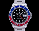 Rolex GMT Master II SS Red / Blue Pepsi Bezel 3186 Movement Ref. 16710