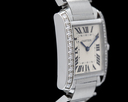 Cartier Ladies Tank Francaise Steel / Diamond Bezel Ref. W4TA0009