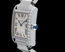 Cartier Ladies Tank Francaise Steel / Diamond Bezel Ref. W4TA0009