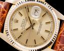 Rolex Datejust 16018 18k Yellow Gold / Champagne Dial c. 1984 Ref. 16018