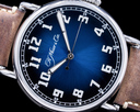 H. Moser and Cie. Heritage Pilot Center Seconds Funky Blue Dial Ref. 8200-1201